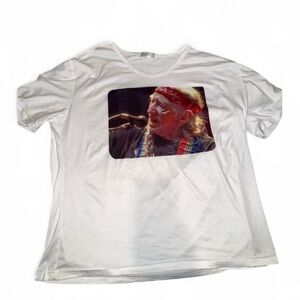 WILLIE NELSON White Graphic Men's T-Shirt